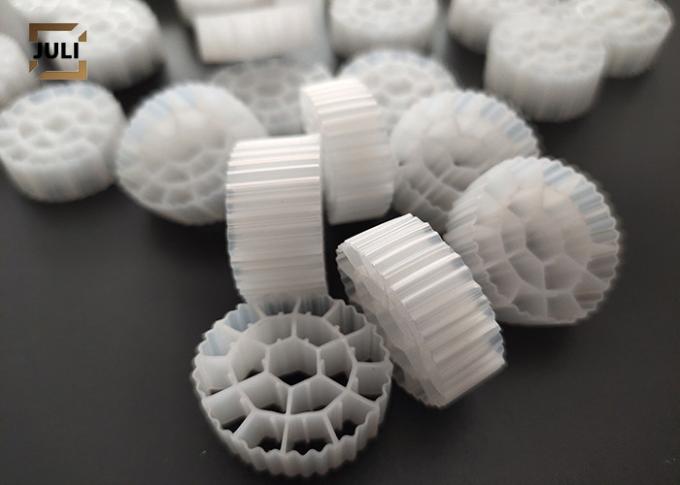 연못을 위한 백색 색깔 처녀 HDPE 이동상 생물막 반응기 25x10mm 1