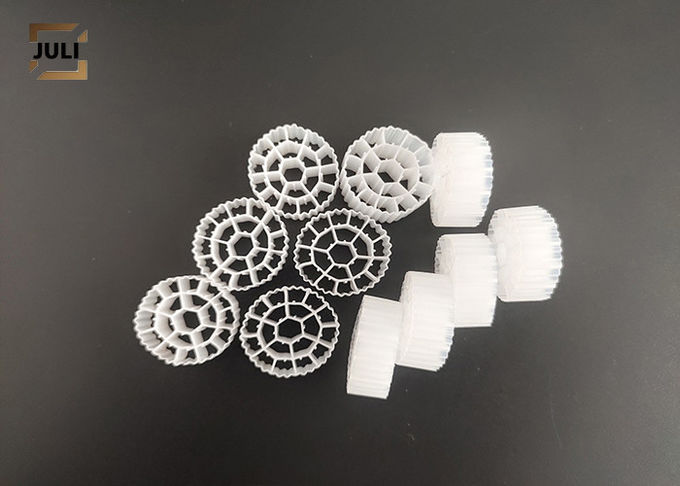 MBBR 플라스틱 800m2/M3 큰 표면 HDPE 여과 매체 ROHS FDA 증명서 0